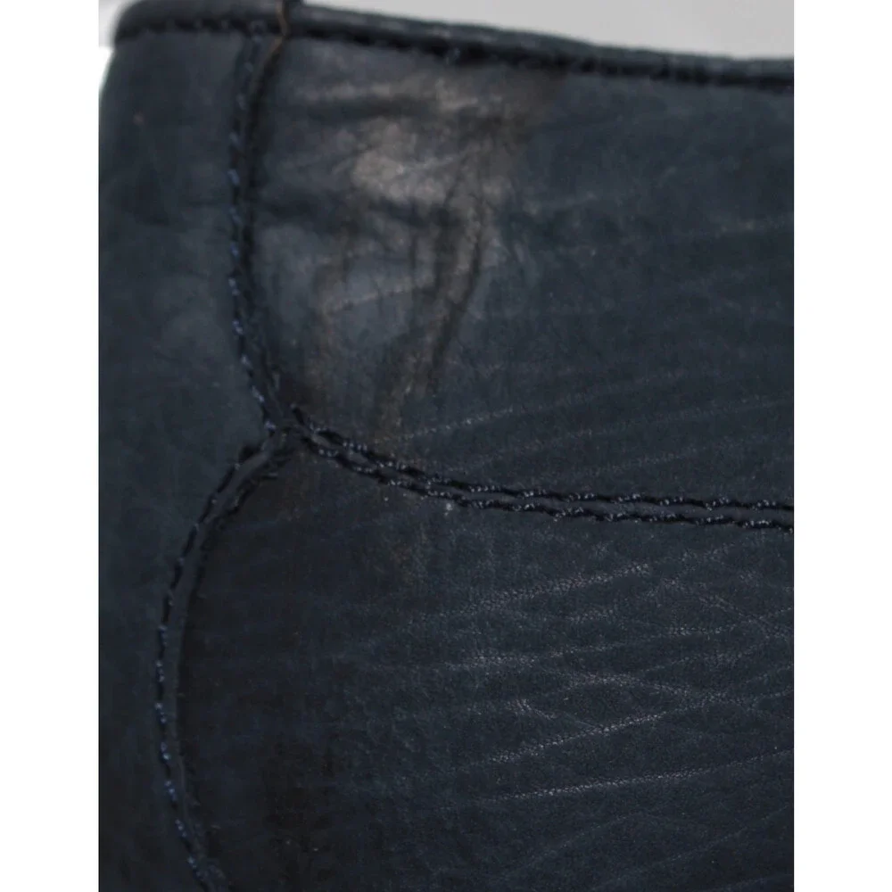 Di Bianco NWD Soverato Lace Up Derby Dress Shoes Size 9 in Navy Blue Leather